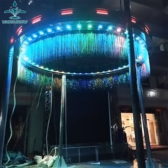 Gestalten Sie individuell gestaltete, farbenfrohe, grafische digitale Wasservorhänge für die Dekoration