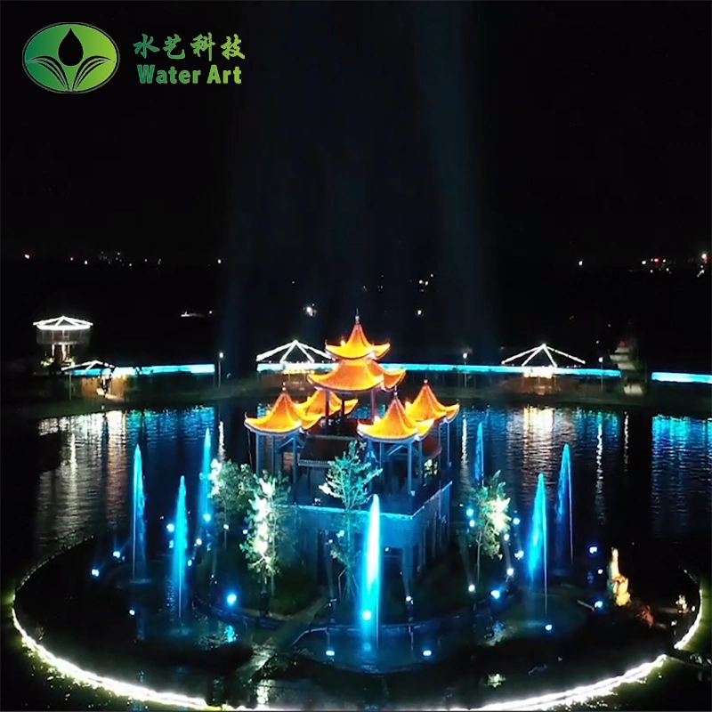 Large Laser Music Floating Lake Fountain