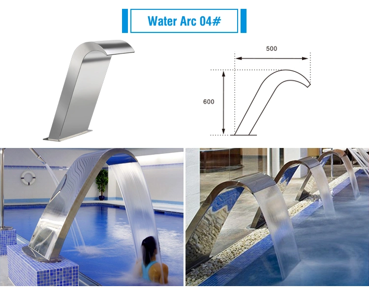 Customized New Design Indoor and Outdoor Swimming Pool Artificial Waterfall