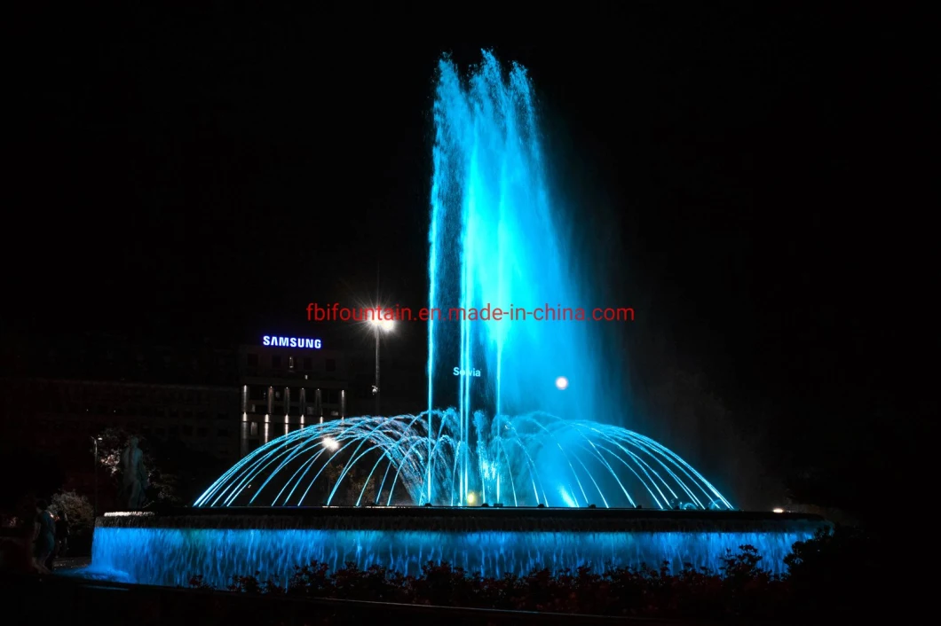 Outdoor Music Dancing Water Fountain on Playground with LED Lights