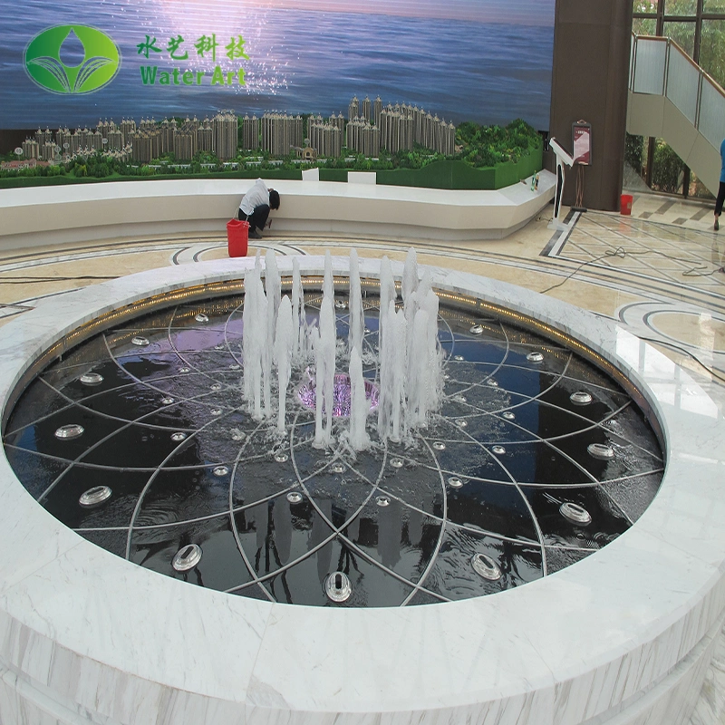 Small Garden Indoor Outdoor Small Size 3*3m Program Control Floor Fountain