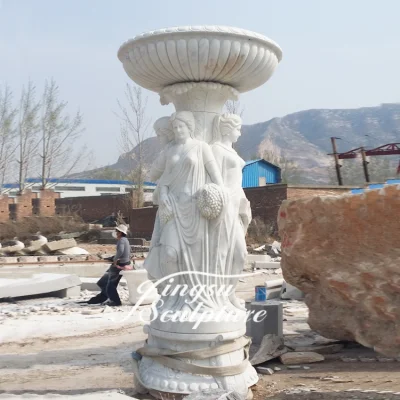 Hausgarten-Dekoration, maßgeschneiderte Größe, Frauenskulptur, Wasserbrunnen