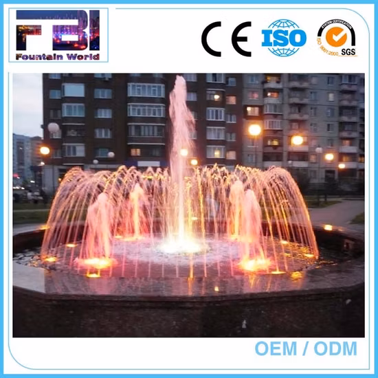 Einfache Installation, tragbare runde kleine Musik-Tanzbrunnen