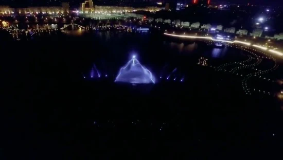 3D-Laser-Holographi-Wasserleinwand-Filmprojektor-Brunnen mit Musikbrunnen im Freien