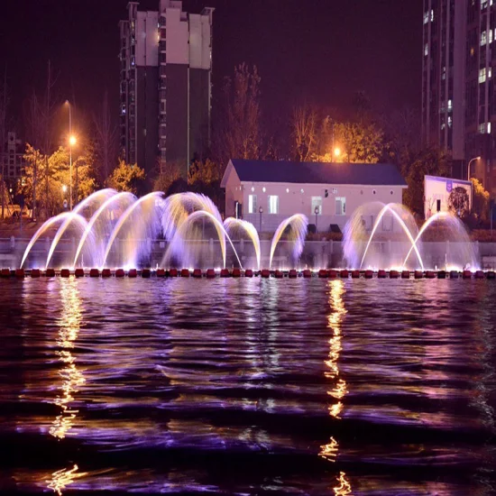 Feuer- und Wassermischungsdesign, Wellenbrunnen, Luftstoßbrunnen, Design, dynamischer Brunnen