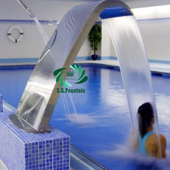 China-Hersteller-Preis-Fiberglas-Swimmingpool-Edelstahl-künstliche Wasserfälle