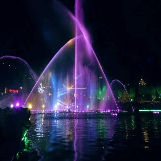 Neue professionelle Brunnenherstellung, modernes Design, Wasserlandschaft, Musik, Wasserpark, quadratischer Brunnen, Feuer auf dem Wasser, Spezialeffektbrunnen